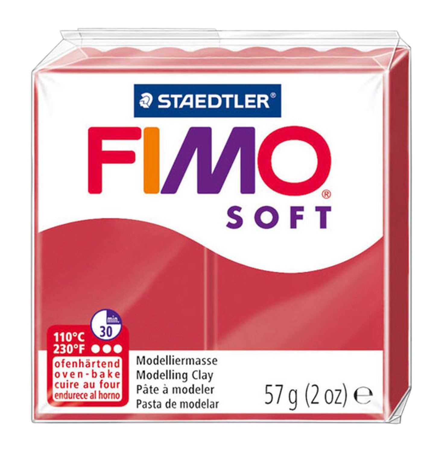 fimo soft rojo cereza